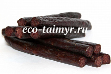Снеки колбаски из оленины Сервелат
